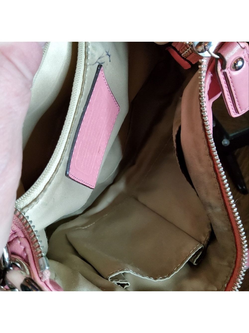 COACH AUTHENTIC CROSSBODY PINK "KRISTIN" CONVERTIBLE PURSE, PRE-OWNED - Picture 8 of 9